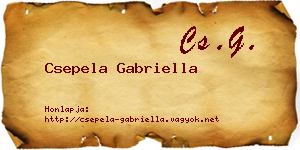 Csepela Gabriella névjegykártya